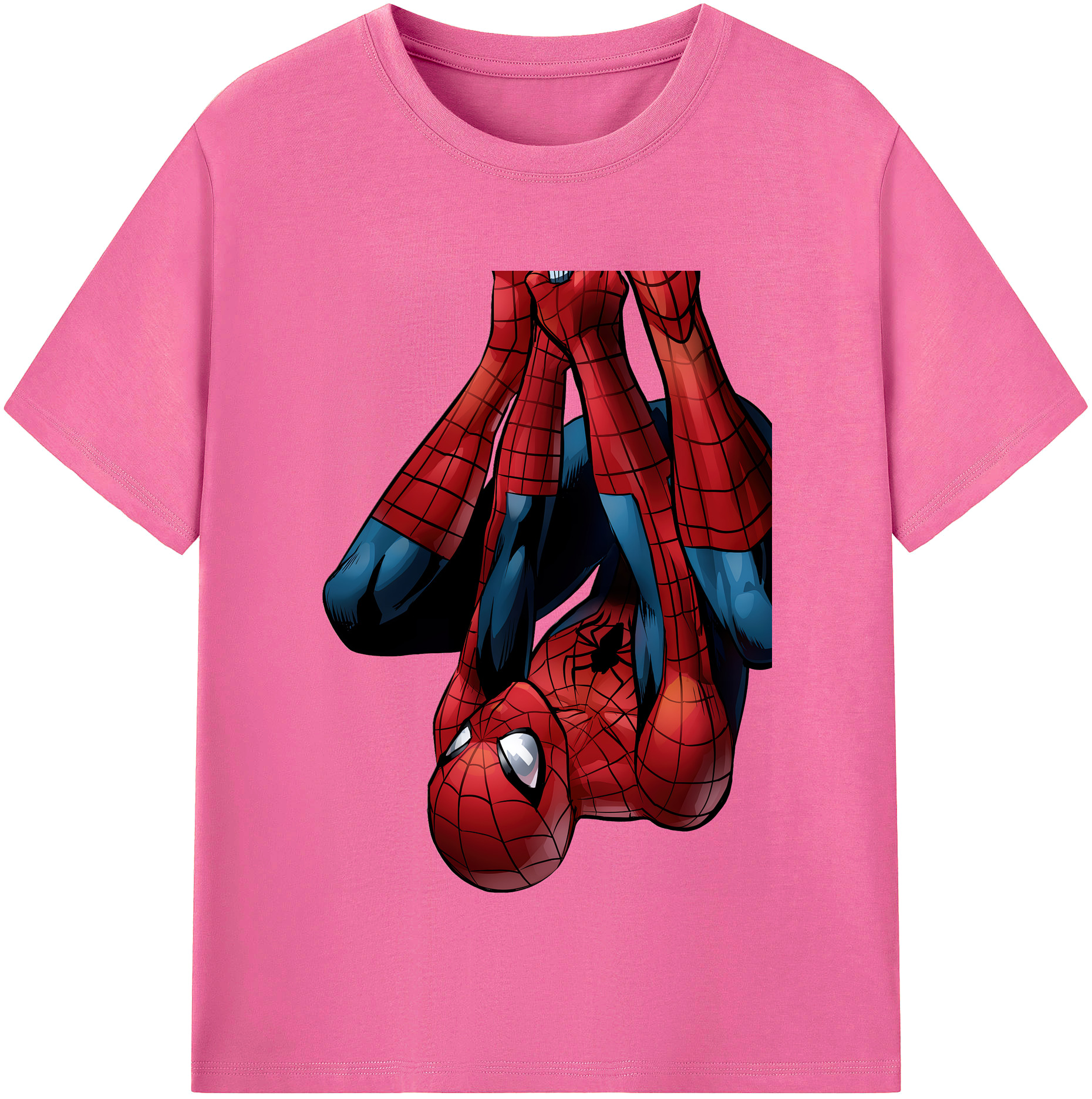 （画像用） Spider Man スパイダーマン レディースカジュアルプリントTシャツ（綿100％）